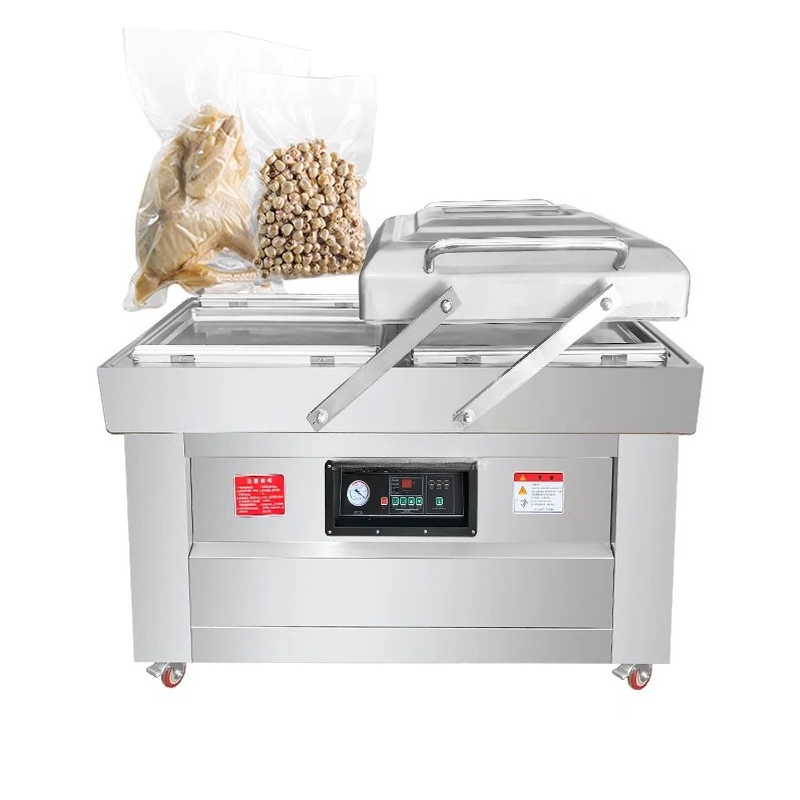 Food Vacuum Sealer Machine - RVS commerciële dubbelkamer vacuümverpakkingsmachine vacuümsealapparaat voor