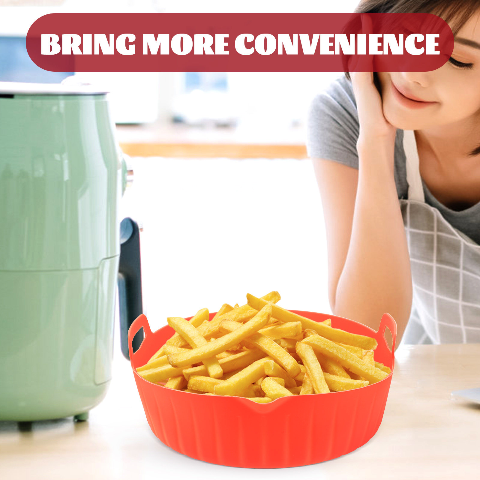 Siliconen bakvorm voor de airf - Air Fryer Silicone Pot Liner recensie en prijs