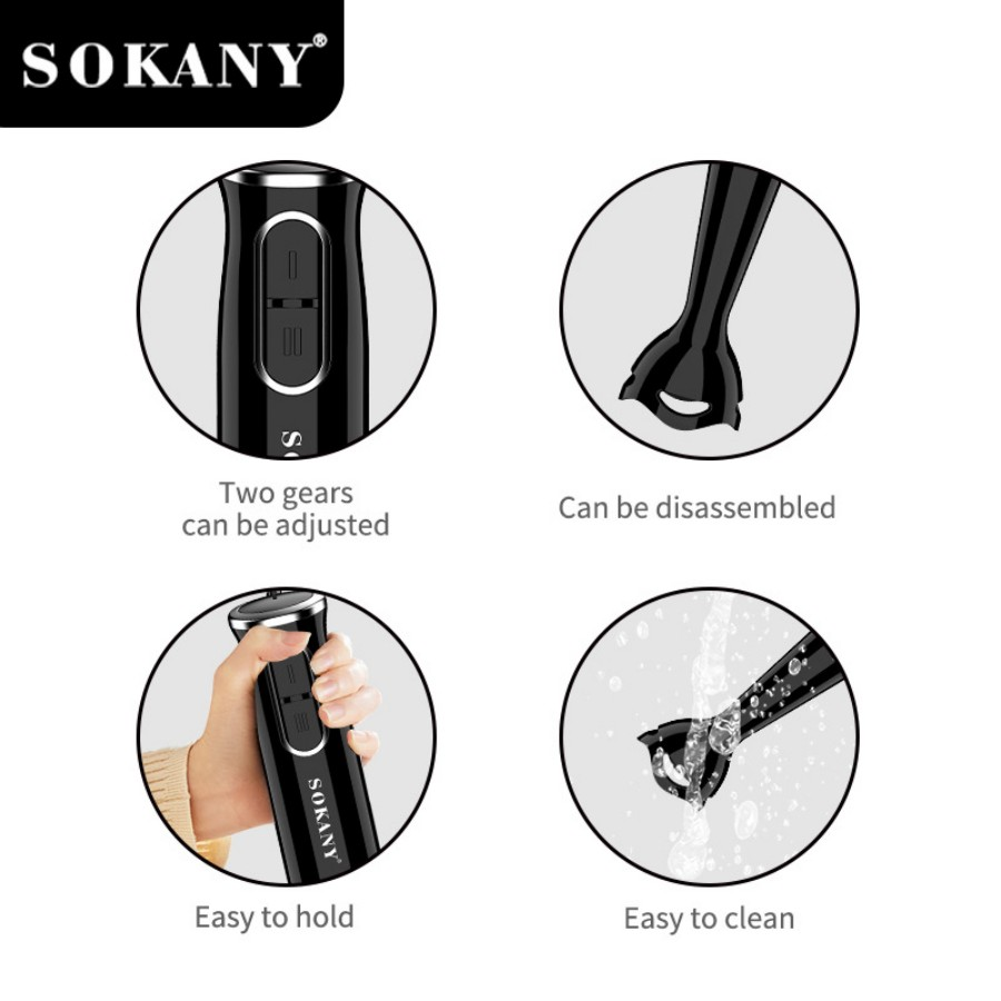 SOKANY SK-1724 staafmixer met  - Immersion Hand Blender Set recensie en prijs